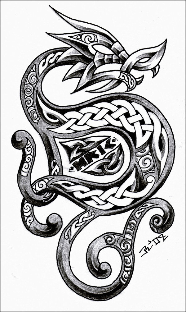 600x1004 37 Tribal Dragons For Sticker Design Inspiration Uprinting