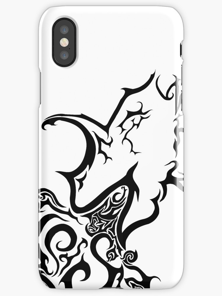 750x1000 Tribal Dragon Ink Drawing A4 Black And White Card Fantasy Art