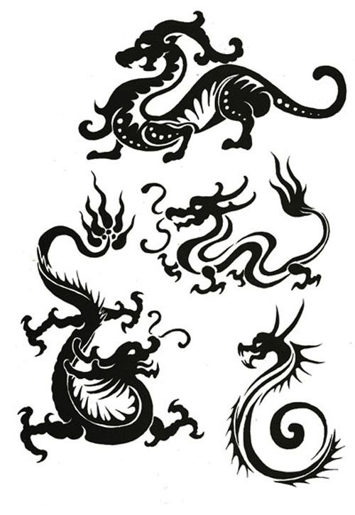 500x725 Dragon Tattoos Tribal Tribal Chinese Dragon Tattoo Designs 2