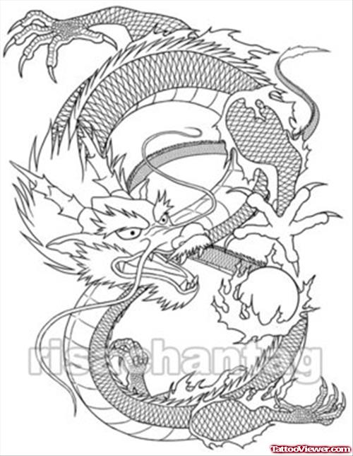 500x645 Chinese Dragon Tattoo Design Tattoo