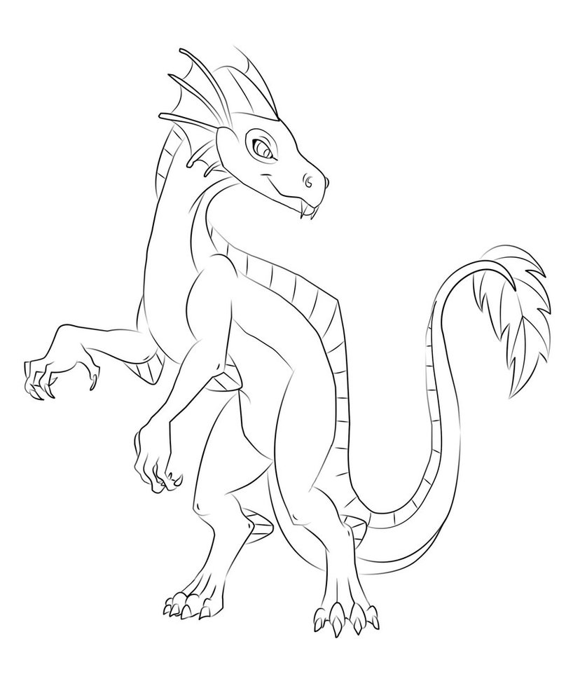 808x989 Dragon Line Art By Creative Dreamr