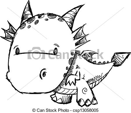450x387 Dragon Clipart Simple Line Art