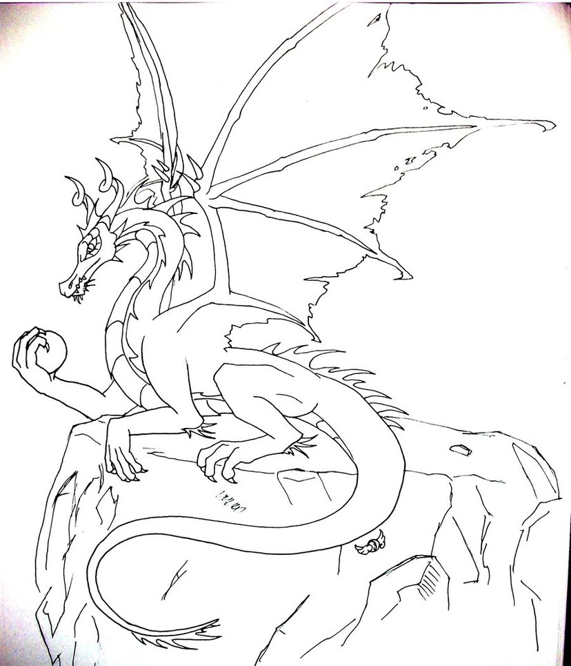 Dragon Outlines For Drawing at GetDrawings | Free download