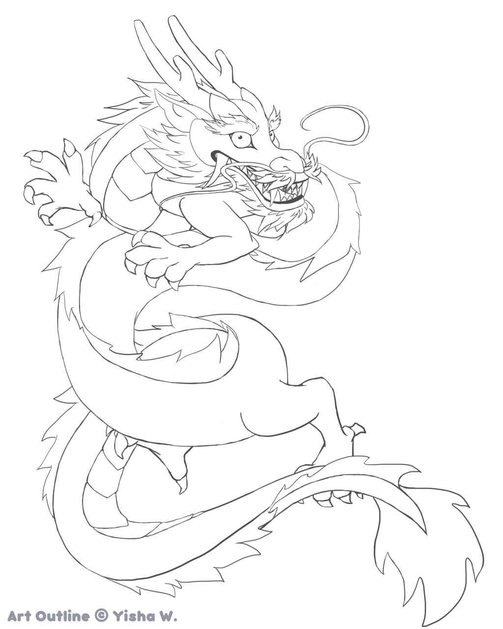 Dragon Outlines For Drawing at GetDrawings | Free download