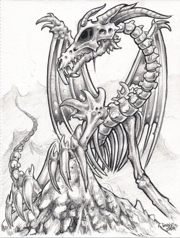 600x793 Dragon Bones Pencil Sketch Art Amino