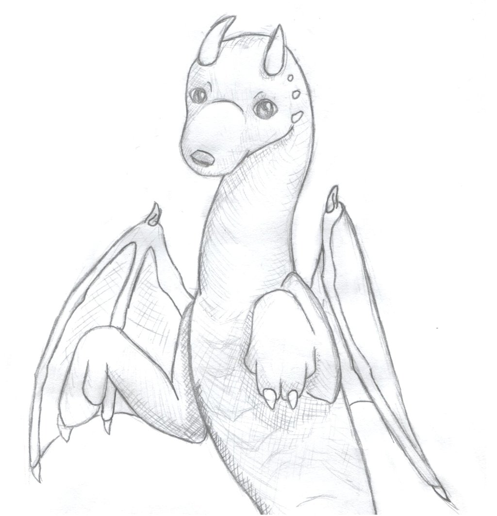 1024x1063 Dragon Pencil Sketch By Lythre114