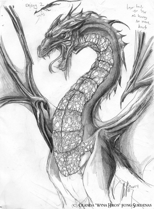 500x677 Drawn Dragon Hobbit Dragon