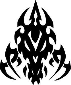 250x300 Dragon Skull Vinyl Decal Sticker