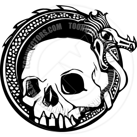 460x460 Dragon And Skull By Xochicalco Toon Vectors Eps