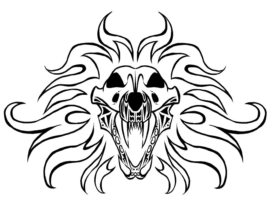 940x713 Lion Skull Tattoo By Evil Spark Dragon