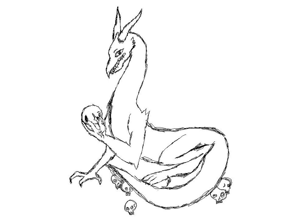 900x699 Dragon Holding Skull By Madtwizted2011