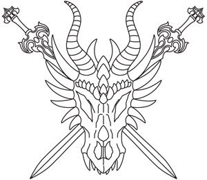 300x262 Free Skull Embroidery Designs Images About Skyrim