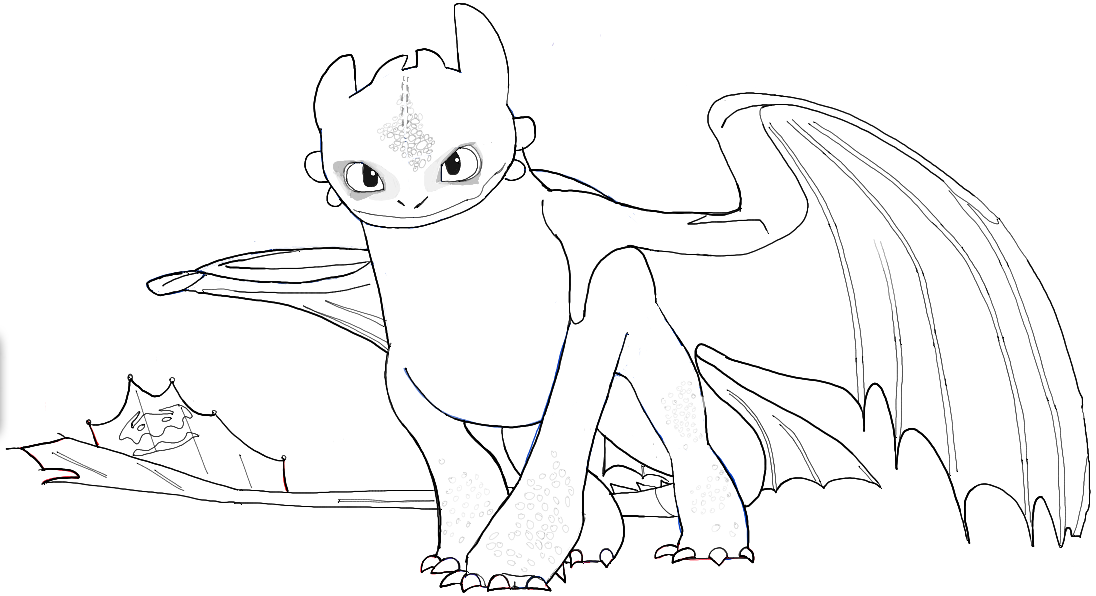 1096x596 How To Draw Toothless From How To Train Your Dragon 2 In Easy