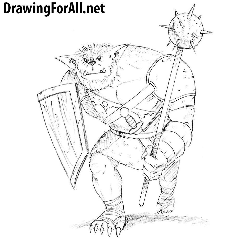 980x1000 How To Draw A Bugbear. Learn To Draw A Bugber From Dampd With This
