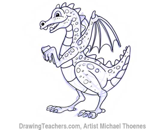 550x434 How To Draw A Dragon For Kids