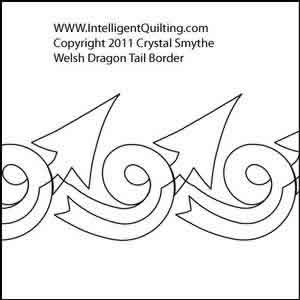 300x300 Welsh Dragon Tail Border Crystal Smythe Digitized Quilting Designs