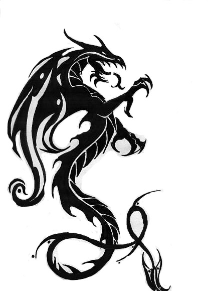 417x580 Bringtvback Styles Of Tribal Dragon Tattoo Designs