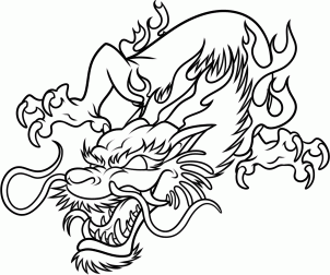 302x252 How To Draw A Chinese Dragon Tattoo Step 13 Arte