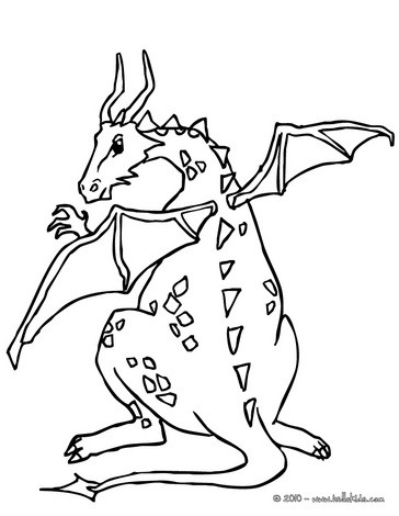 364x470 Dragons Battle Coloring Pages