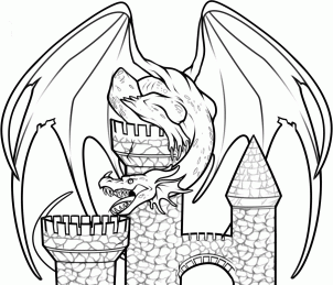 302x259 My Share Base How To Draw A Dragon And Castle