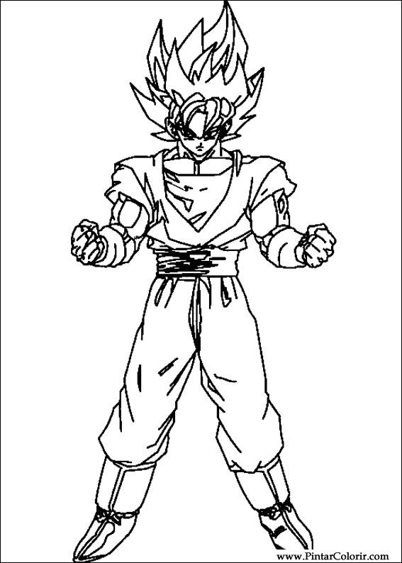 567x794 Drawings To Paint Amp Colour Dragon Ball Z