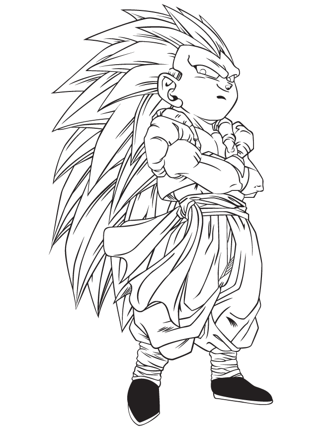 670x867 Dragon Ball Z Gotenks Coloring Page