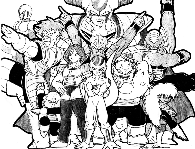 800x612 The Cast Of Dragonball Z By Xcbdh