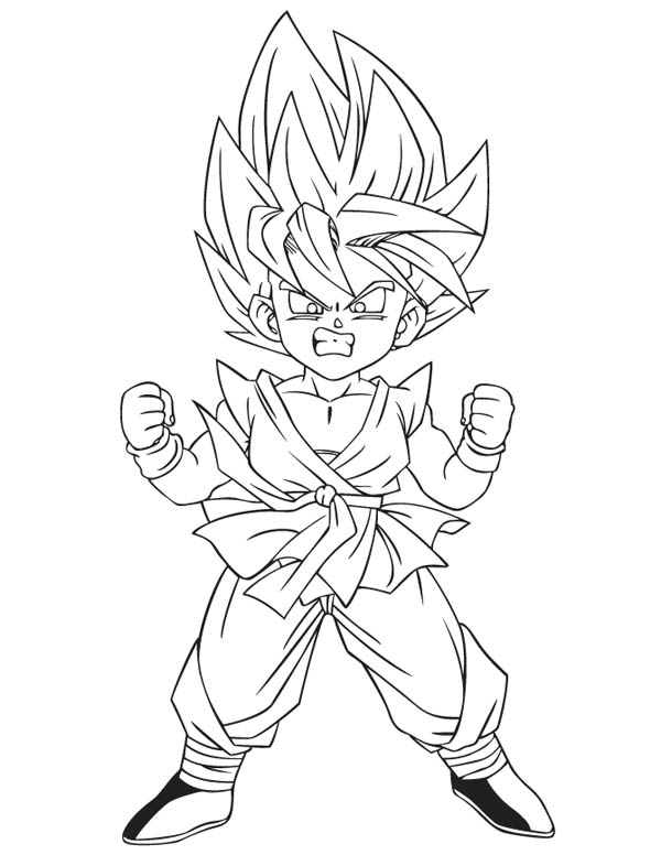 600x776 Dragon Ball Z Goku Coloring Page Free Download