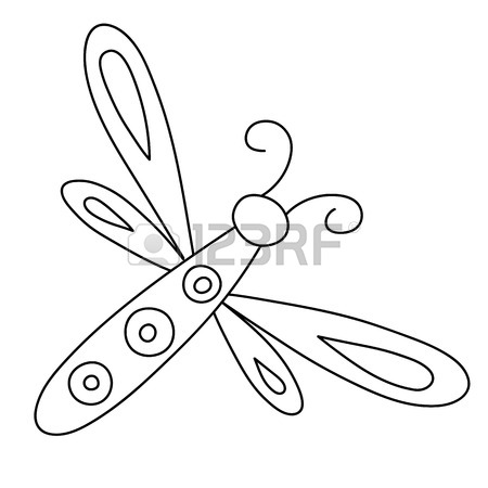 450x450 Dragonfly Doodle Sketch Coloring,dragonfly Hand Drawing. Vector