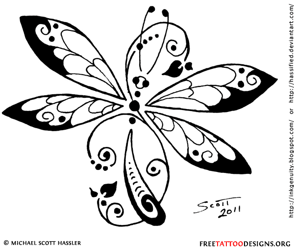 600x511 50 Dragonfly Tattoos