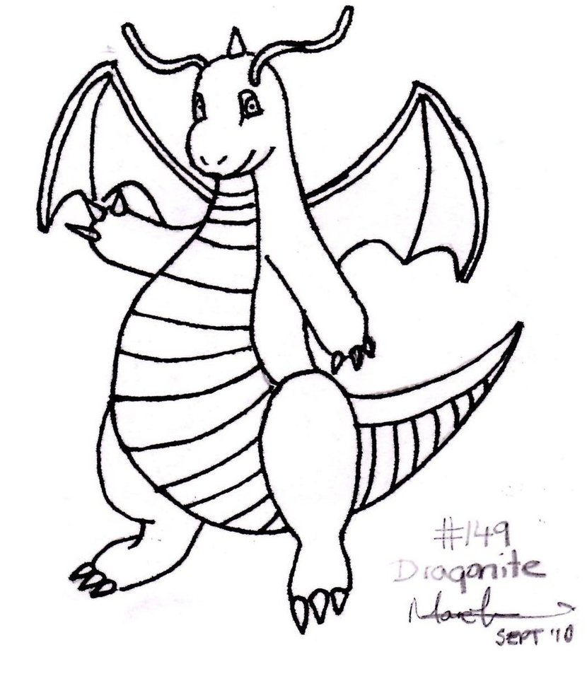 Dragonite Drawing at GetDrawings | Free download