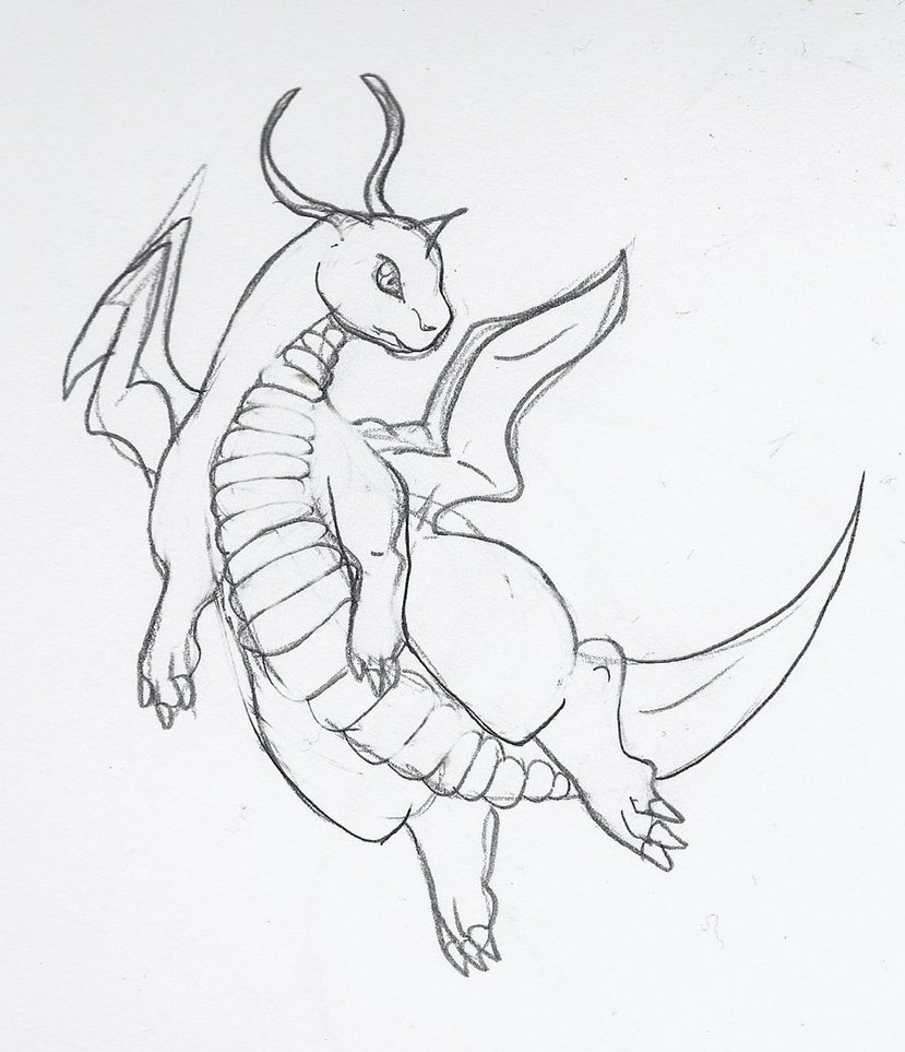829x963 Dragonite Sketch By Arkani