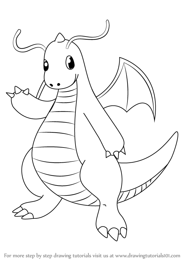 Dragonite Drawing at GetDrawings | Free download