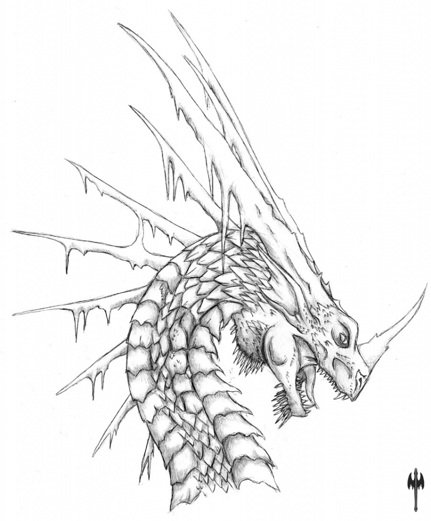 847x1024 Dragon Head Drawing Drawings Of Dragons Heads Clipart Best