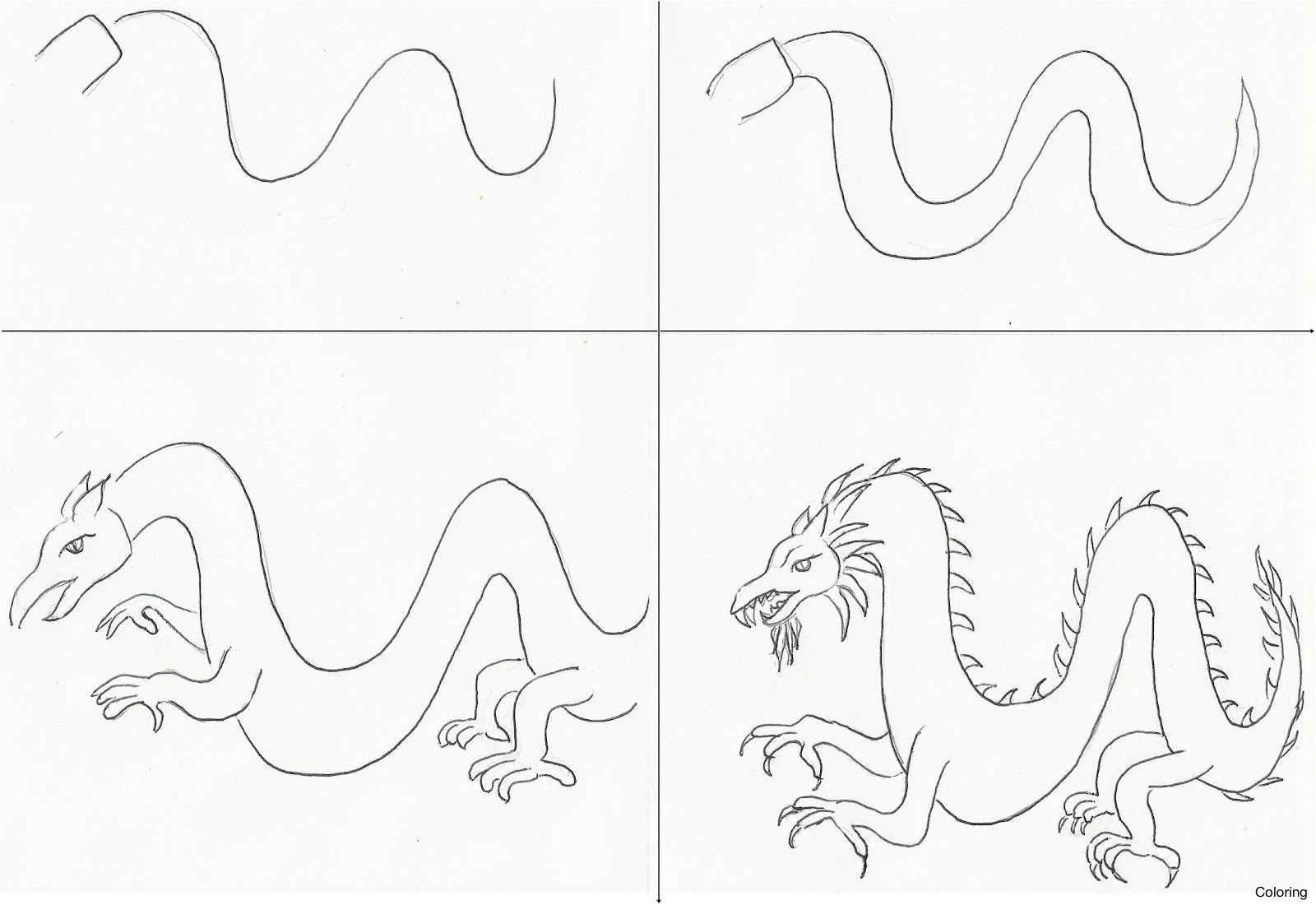 1600x1100 Easy Drawing Of Dragons Step 17 How To Draw Drawings By Coloring