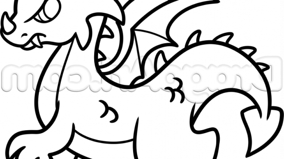 570x320 Simple Drawing Of A Dragon How To Draw A Chinese Dragon Easy, Step