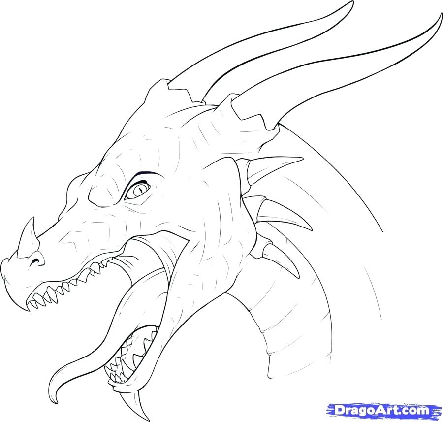 Dragons Head Drawing at GetDrawings | Free download