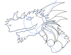 Dragons Head Drawing at GetDrawings | Free download