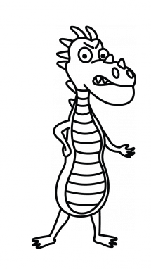 215x382 How To Draw An Angry Dragon, Easy Step By Step Drawing Tutorial