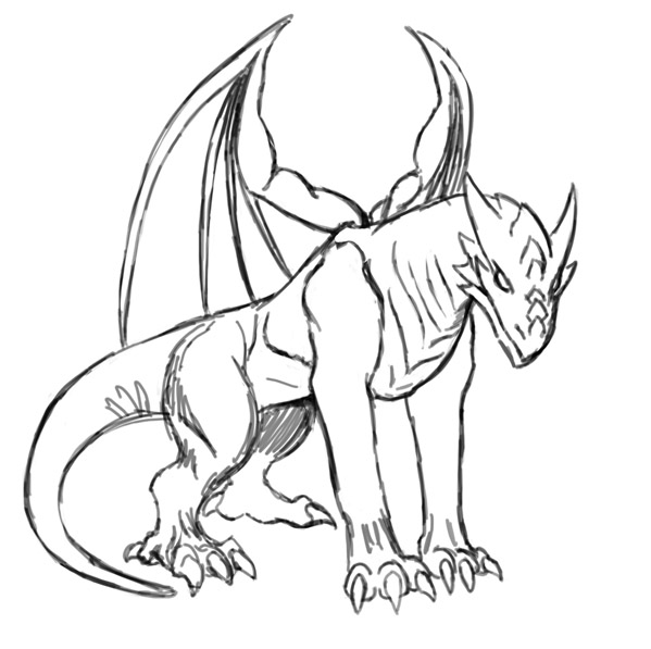 599x597 To Draw Dragons Step By Step 11