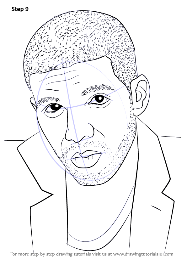 596x842 Learn How To Draw Drake (Rappers) Step By Step Drawing Tutorials