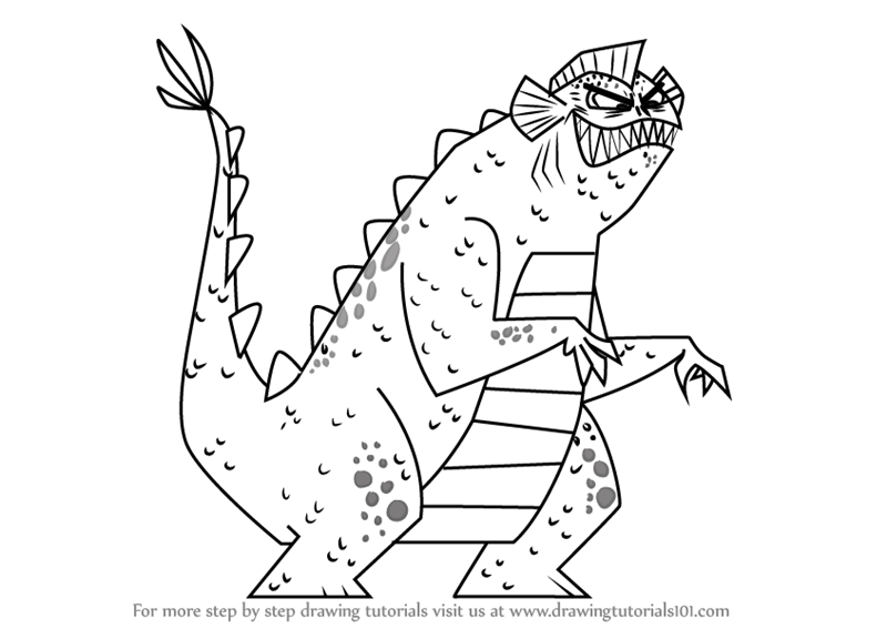 800x567 Learn How To Draw Monster From Total Drama (Total Drama) Step By