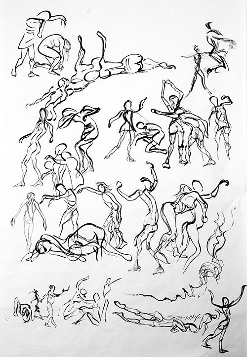 500x723 Movement Drawing Performance Collaboration Archives