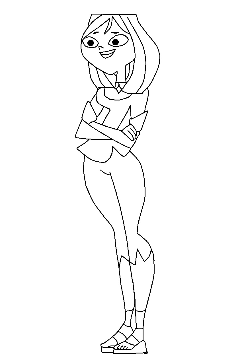 850x1279 Total Drama Courtney Coloring Page By Thewritinggamer