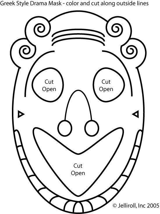 550x737 Free Greek Drama Masks
