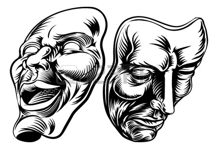 Drama Masks Drawing