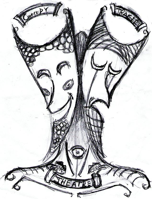 634x829 Qyn Sketch Drama Masks By Deadfishgraphics