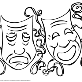 268x268 Coloring Pages Drama Masks Kids Drawing And Coloring Pages