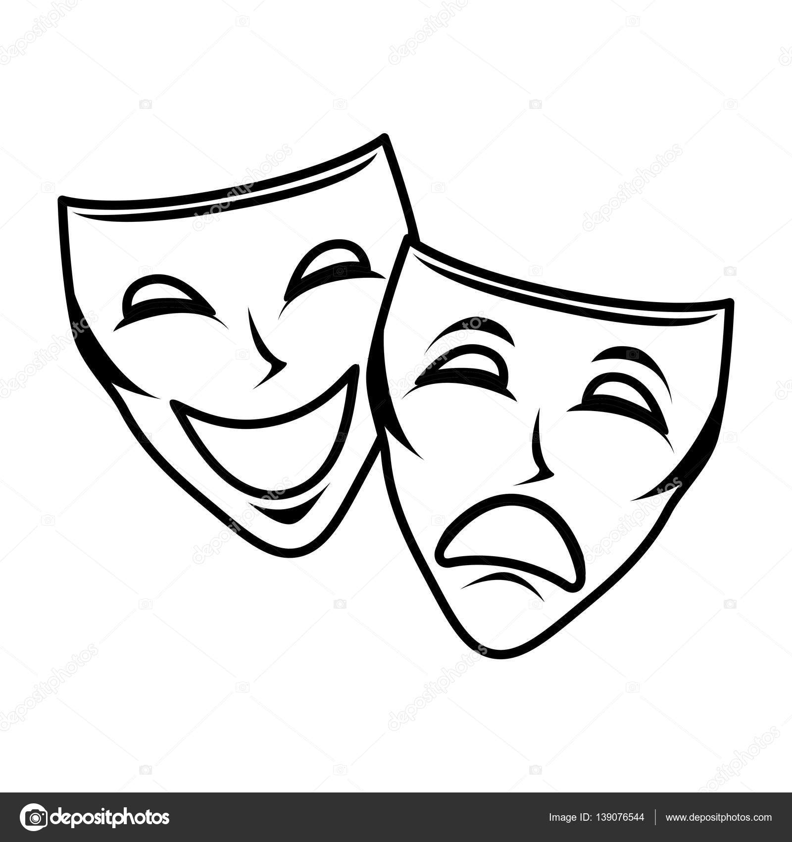 1600x1700 Theater Mask Isolated Icon Stock Vector Yupiramos