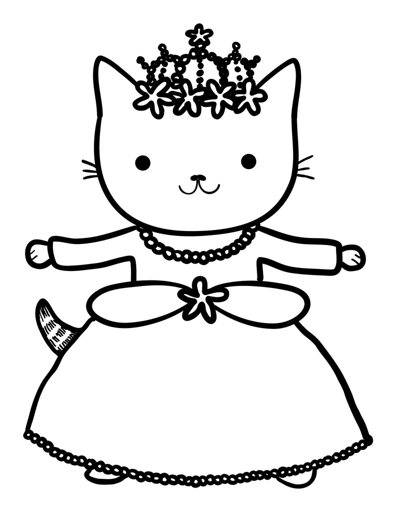 791x1024 Do You Want To Color Princess Kitty One Out Of One Tiny
